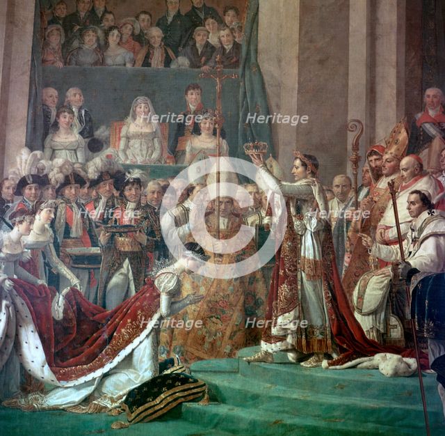 Painting of Napoleon Buonaparte and Empress Josephine, 18th century. Artist: Jacques-Louis David