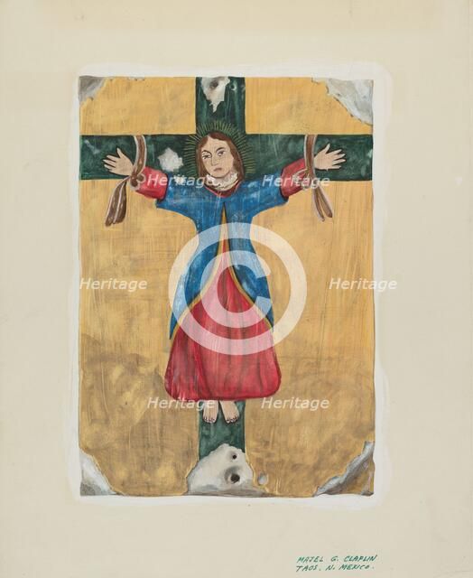 Painting of St. Liberata, c. 1939. Creator: Majel G. Claflin.