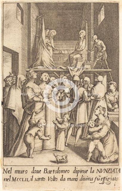 Painting of the Annunciation, 1619. Creator: Jacques Callot.