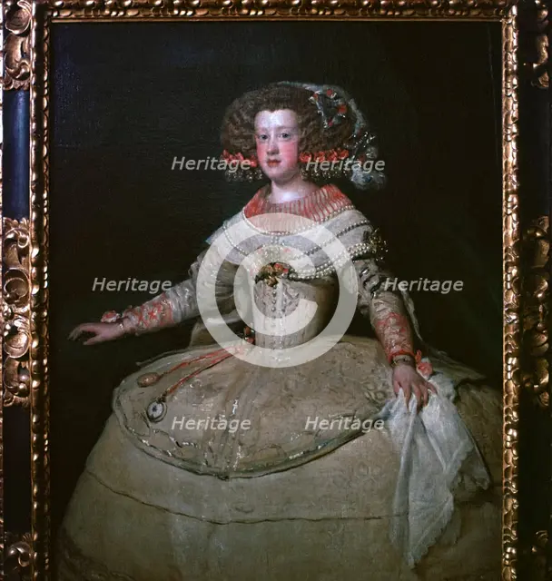 Painting of the Infanta Maria Theresa, 17th century.  Artist: Diego Velasquez