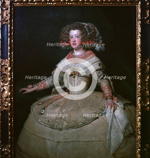 Painting of the Infanta Maria Theresa, 17th century.  Artist: Diego Velasquez