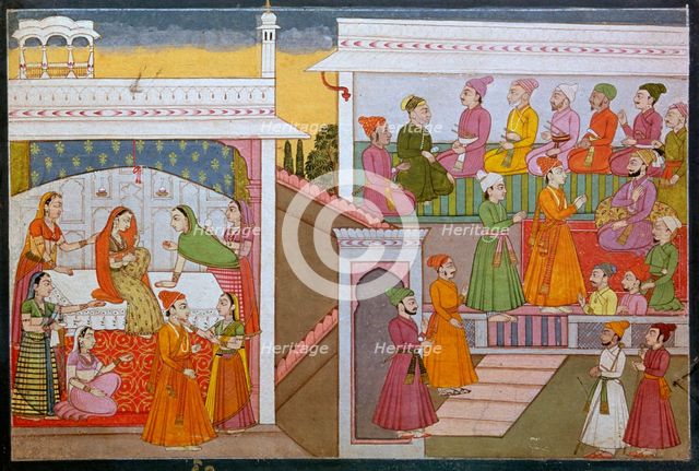 Painting of the wedding of Nala and Damayanti. Artist: Unknown