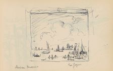 Painting of Van Goyen at Dunkirk's Museum, 1929. Creator: Richard Baseleer