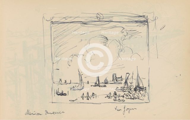Painting of Van Goyen at Dunkirk's Museum, 1929. Creator: Richard Baseleer.