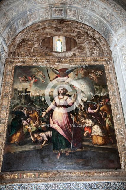 Painting, Old Cathedral of Coimbra, Portugal, 2009. Creator: Samuel Magal.