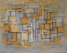 Painting No. II / Composition No. XV / Composition 4, 1913. Creator: Mondrian, Piet (1872-1944)