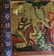 Painting showing the martyrdom of St Peter and St Paul, 14th century Artist: Master Bertram of Hamburg