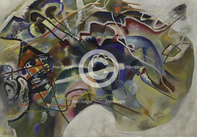 Painting with White Border, 1913. Artist: Kandinsky, Wassily Vasilyevich (1866-1944)