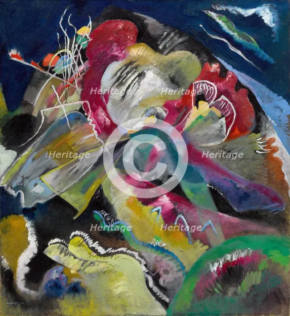 Painting with White Lines, 1913. Creator: Kandinsky, Wassily Vasilyevich (1866-1944).