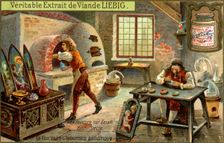 Painting with enamels in the 17th century, (c1900)