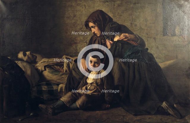 Painting, title unknown, mid 19th century. Artist: Jean Pierre Alexandre Antigna