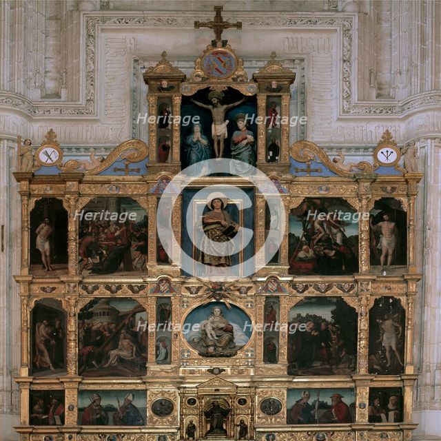Paintings of the main altarpiece of the church of San Juan de los Reyes.