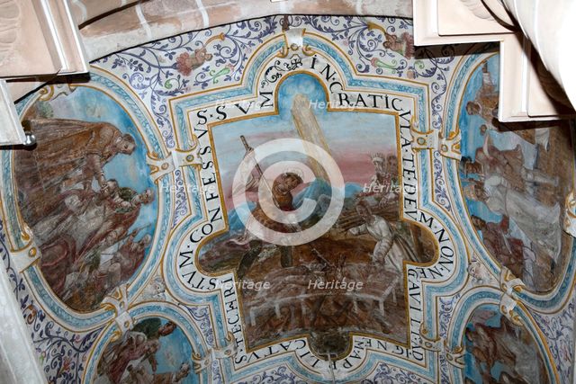 Paintings on the ceiling of the Cathedral of Evora, Portugal, 2009. Creator: Samuel Magal.