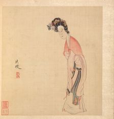 Paintings after Ancient Masters: A Lady, 1598-1652. Creator: Chen Hongshou (Chinese, 1598/99-1652)