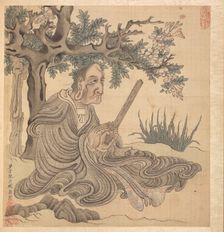 Paintings after Ancient Masters: A Lohan [after Kuan-hsiu], 1598-1652. Creator: Chen Hongshou (Chinese, 1598/99-1652)