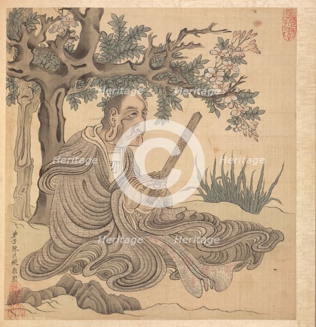 Paintings after Ancient Masters: A Lohan [after Kuan-hsiu], 1598-1652. Creator: Chen Hongshou (Chinese, 1598/99-1652).