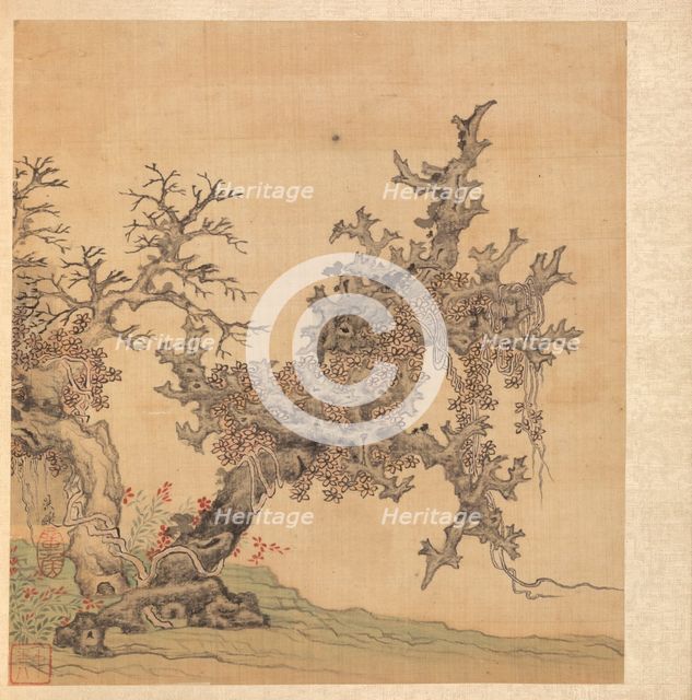 Paintings after Ancient Masters: An Ancient Tree, 1598-1652. Creator: Chen Hongshou (Chinese, 1598/99-1652).