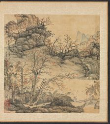 Paintings after Ancient Masters: Autumn Landscape, 1598-1652. Creator: Chen Hongshou (Chinese, 1598/99-1652)
