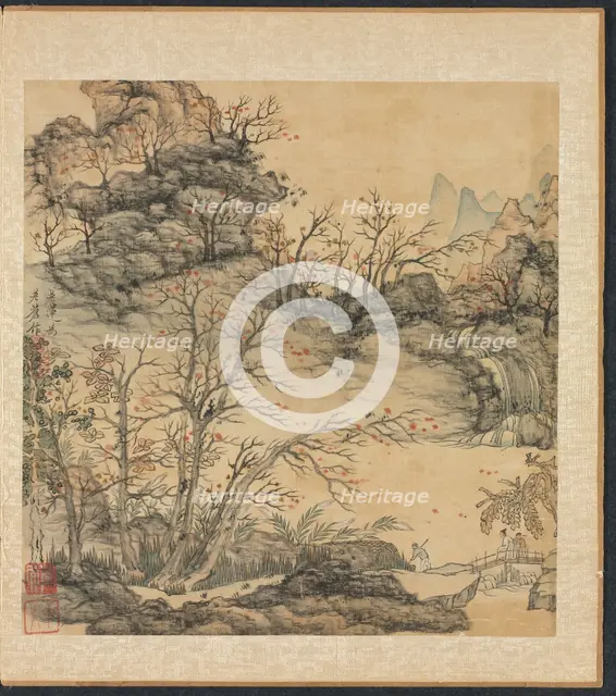 Paintings after Ancient Masters: Autumn Landscape, 1598-1652. Creator: Chen Hongshou (Chinese, 1598/99-1652).
