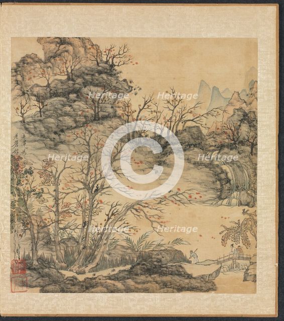Paintings after Ancient Masters: Autumn Landscape, 1598-1652. Creator: Chen Hongshou (Chinese, 1598/99-1652).
