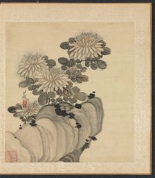 Paintings after Ancient Masters: Chrysanthemum and Rock, 1598-1652. Creator: Chen Hongshou (Chinese, 1598/99-1652)