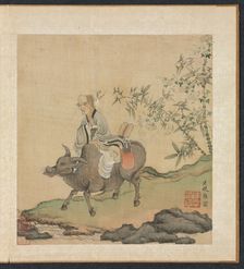 Paintings after Ancient Masters: Laozi Riding an Ox, 1598-1652. Creator: Chen Hongshou (Chinese, 1598/99-1652)