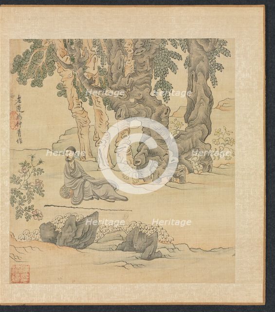 Paintings after Ancient Masters: Portrait of Zhongqing in a Landscape, 1598-1652. Creator: Chen Hongshou (Chinese, 1598/99-1652).