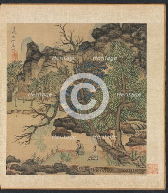 Paintings after Ancient Masters: Scholars in a Garden, 1598-1652. Creator: Chen Hongshou (Chinese, 1598/99-1652).