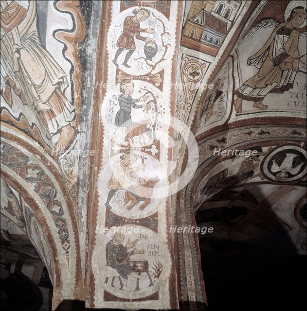 Paintings in the vaults of the Royal Pantheon in the Collegiate Church of San Isidoro de Leon.