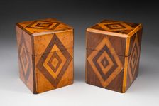 Pair of Tea Caddies, 1800/50. Creator: Unknown