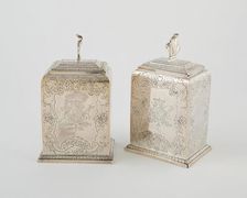 Pair of Tea Caddies, London, 1744/45. Creator: Eliza Godfrey