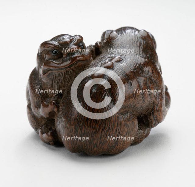 Pair of Three-Clawed Animals (image 1 of 2), early 19th century. Creator: Tomin.
