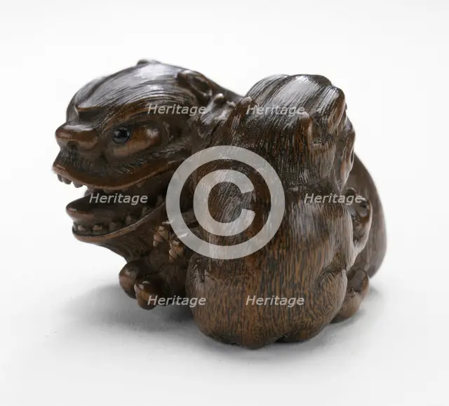 Pair of Three-Clawed Animals (image 2 of 2), early 19th century. Creator: Tomin.