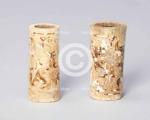 Pair of Tubular Beads, Eastern Zhou dynasty, Warring States (Zhanguo) period (480-221 B.C.). Creator: Unknown.