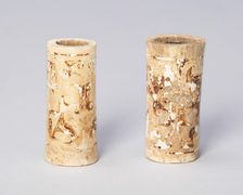 Pair of Tubular Beads, Eastern Zhou dynasty, Warring States (Zhanguo) period (480-221 B.C.). Creator: Unknown