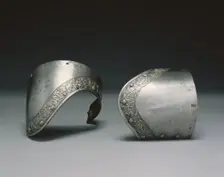 Pair of Upper Arm Canons, 1800s. Creator: Negroli Workshop (Italian, c. 1500-1561), attributed to