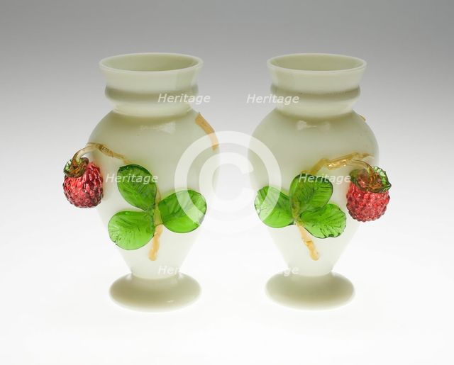 Pair of Vases, England, c. 1850/60. Creator: Unknown.