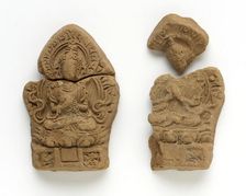 Pair of Votive Tablets with a Buddhist Deity, 18th-19th century. Creator: Unknown