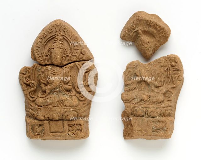 Pair of Votive Tablets with a Buddhist Deity, 18th-19th century. Creator: Unknown.