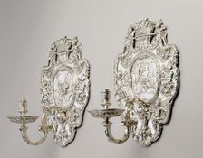 Pair Of Wall Sconces, 1730/31. Creator: Peter Archambo