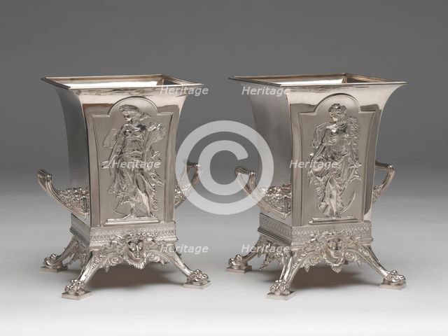 Pair of Wine Coolers, 1873. Creator: Tiffany & Co.