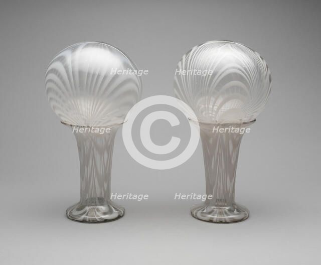 Pair of Witch Balls with Vases, 1850/75. Creator: Unknown.