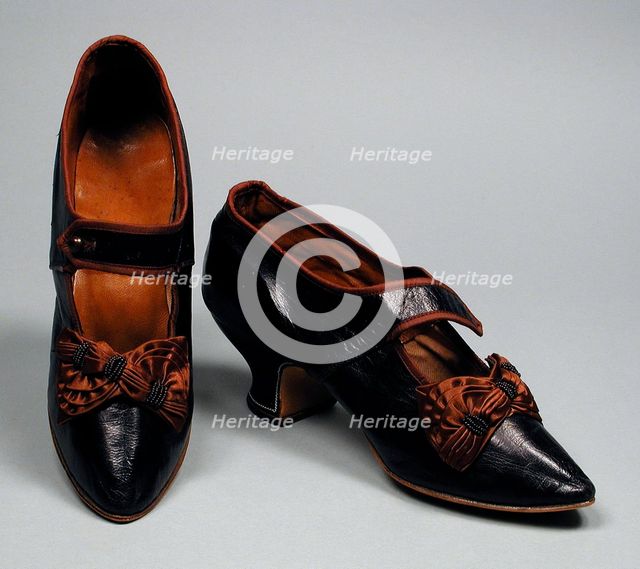 Pair of Woman’s Bar Shoes, between c.1880 and c.1885. Creator: Unknown.