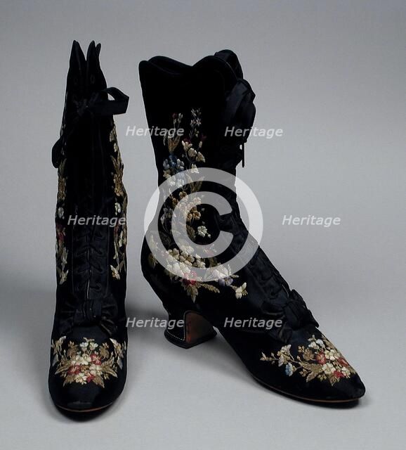 Pair of woman’s boots, c.1885. Creator: Unknown.