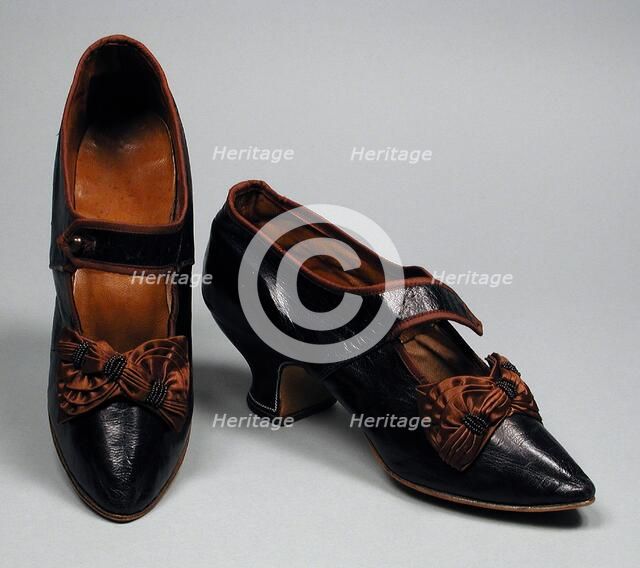 Pair of Woman’s Bar Shoes, between c.1880 and c.1885. Creator: Unknown.