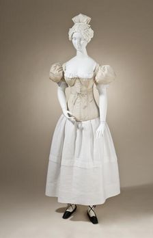 Pair of woman's sleeve plumpers, England, between 1830 and 1835. Creator: Unknown