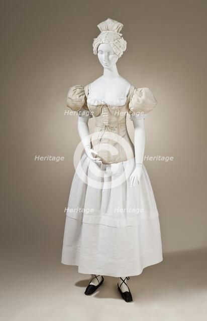 Pair of woman's sleeve plumpers, England, between 1830 and 1835. Creator: Unknown.