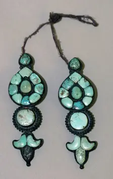 Pair of Women's Earrings, 19th century. Creator: Unknown