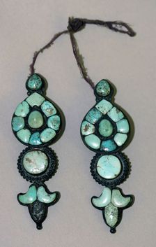 Pair of Women's Earrings, 19th century. Creator: Unknown