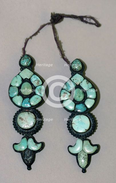 Pair of Women's Earrings, 19th century. Creator: Unknown.
